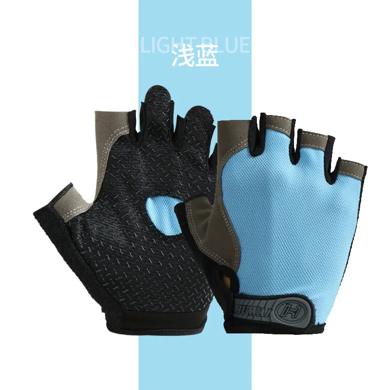 Cycling Half Finger Outdoor Anti Slip Anti Sweat Men Women Fitness Gloves Breathable Anti Shock Sports Gloves for Bike Bicycle