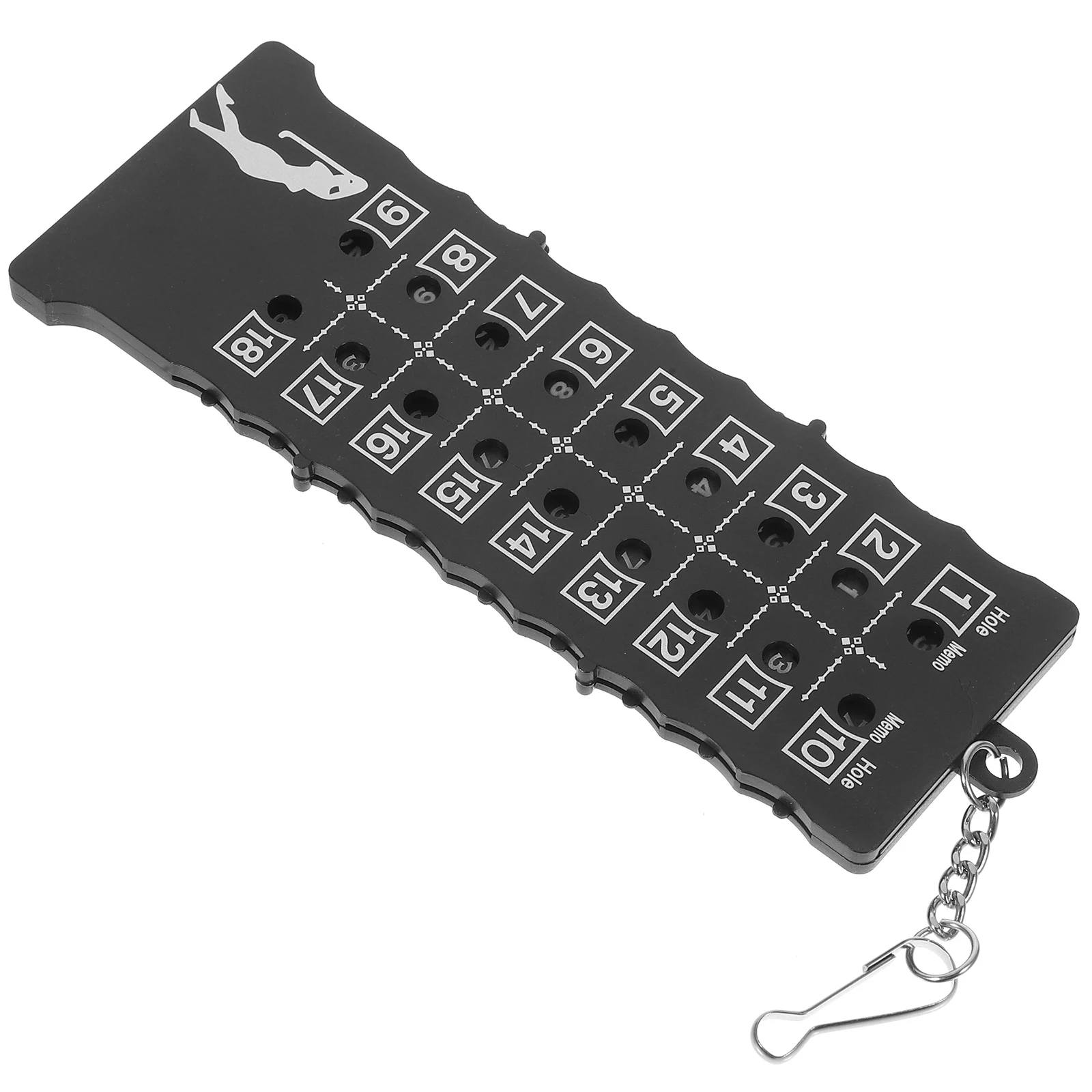 جولف النتيجة عداد 18 ثقوب أسود 155x60x5 مللي متر سلسلة معدنية السكتة الدماغية النار حارس المدمجة صالح جيب لاستخدام دورة تتبع