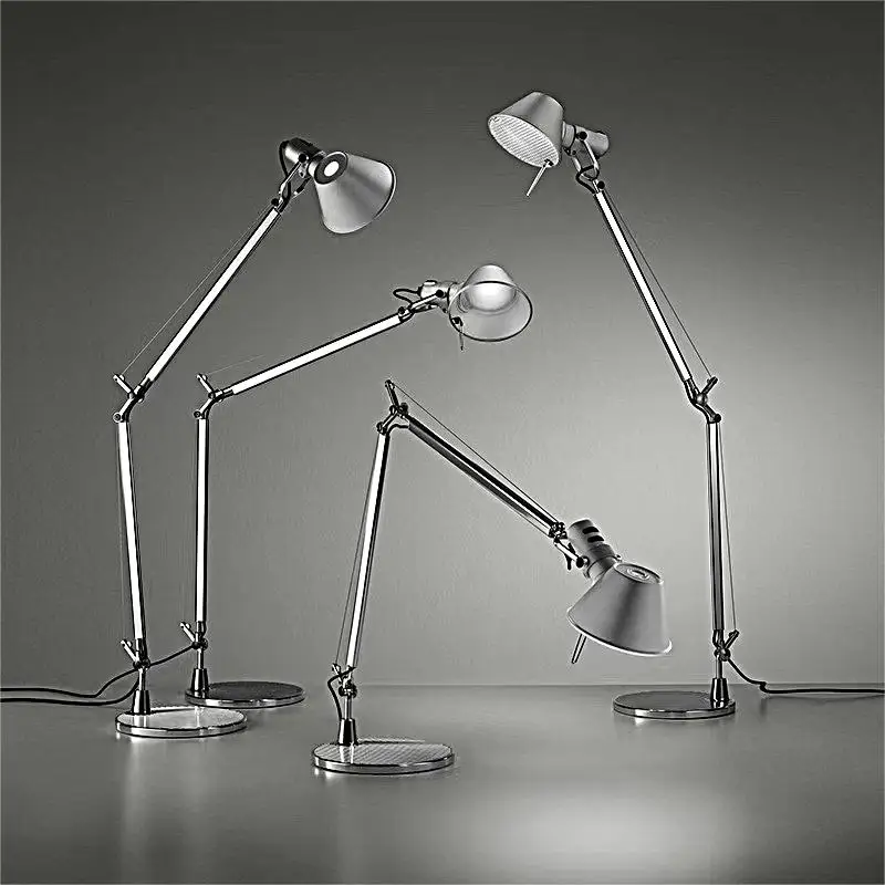 Imagem -02 - Personalidade Nórdica Criativa Folding Table Lamp Trabalho de Escritório Bedside Desk Reading Telescopic Rocker Arm Long Arm Table Light