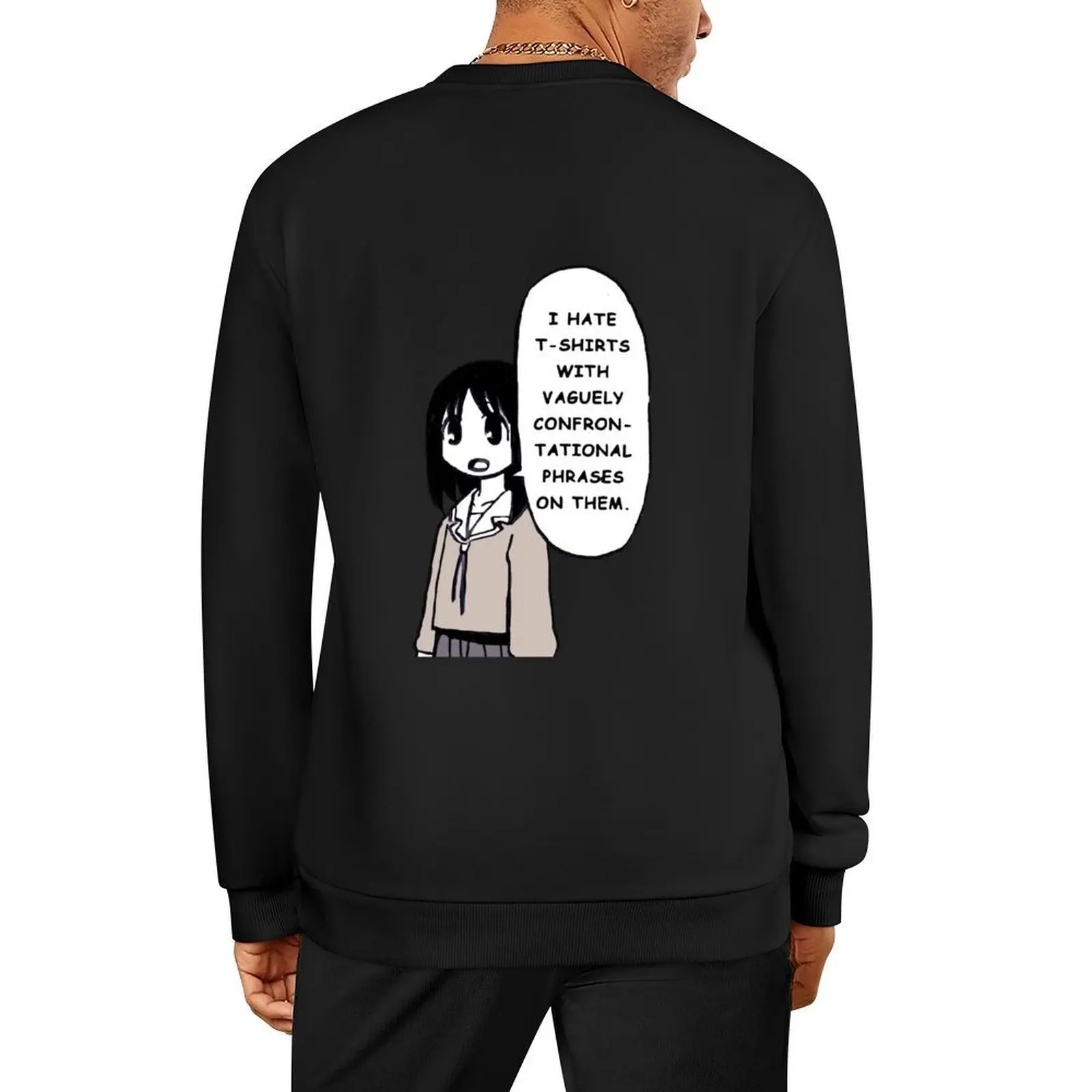 

I draw that panel of osaka saying she doesn_t like rude shirts azumanga daioh Pullover clothes for men oversize sweatshirts