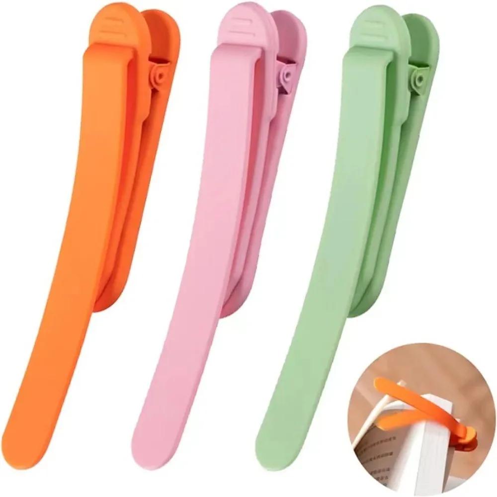 Creative Silicone Silicone Bookmark Clip Supplies Staionery Bookmark Buckle Book Markers Notebook Page Divider