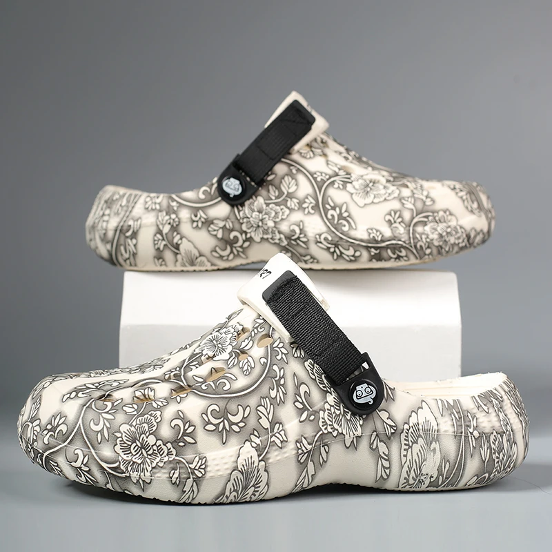 2025 الصيف الرجال الصنادل أحذية الحديقة المنزلية الجديدة مريحة وخفيفة الوزن شبشب رجالي عدم الانزلاق لينة أسفل الوجه بالتخبط الصنادل #2