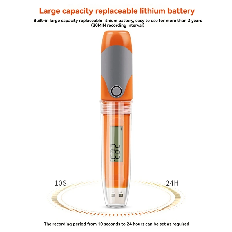 Enregistreur RC-51H de données de température et d'humidité USB 32000 Point Enregistreur de grande capacité de température et d'humidité