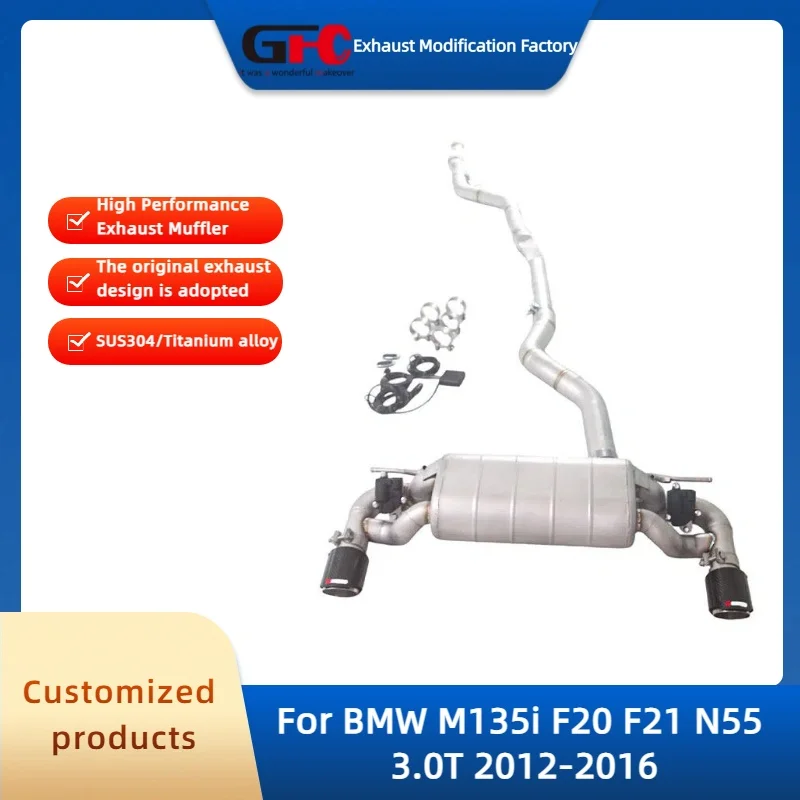

Catback Valvetronic Exhaust Pipe For BMW M135i F20 F21 N55 3.0T 2012-2016 High Performance Stainless Steel Valve Exhaust Muffler