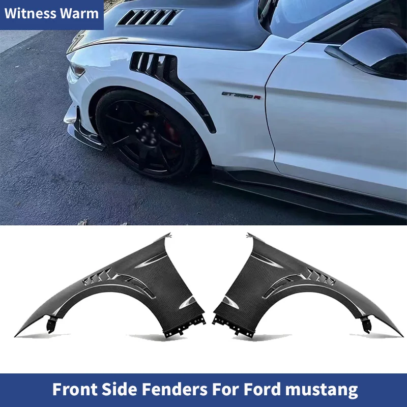 Fenders Fit for Ford Mustang Carbon Fiber Front Bumper Side Fenders Boby Kit 2015