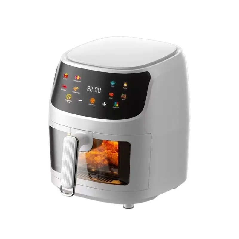 

Air Fryer New 8L Large-Capacity Visual Air Fryer Color Screen Intelligent Electric Frying Pan French Fries Machine Household