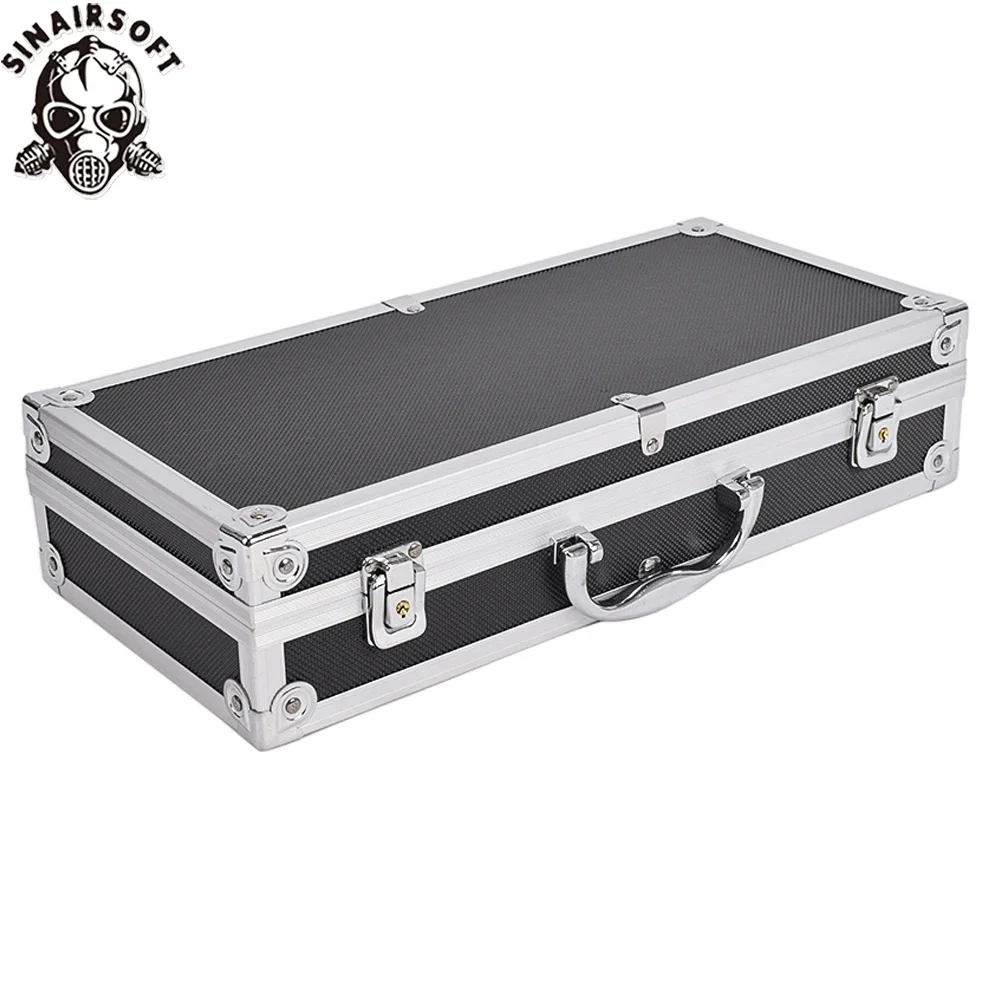 

IPSC Portable Aluminum Alloy Tactical Pistol Gun Case Padded Foam Sponge Lining For Hunting Airsoft Glock Tool Toolbox Suitcase