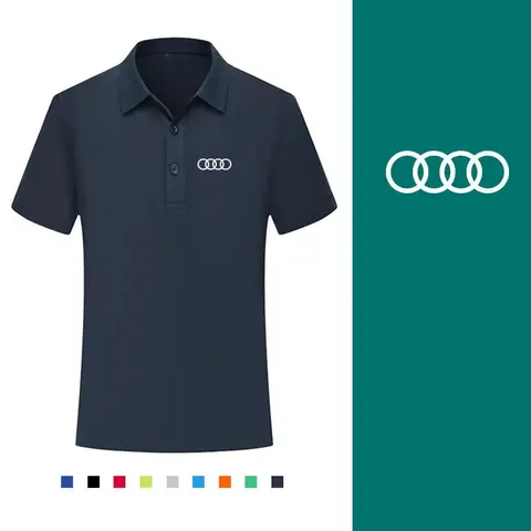 Audi รถ Overalls เสื้อโปโลแขนสั้นผ้าฝ้ายเสื้อยืด 4 S Store ฤดูร้อนเครื่องมือครึ่งแขนเครื่องมือที่กําหนดเอง