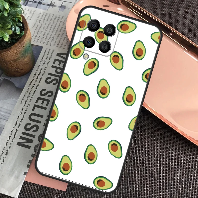 FUNNY AVOCADO Smile JOKE For Samsung Galaxy M34 M54 M14 M53 M33 M13 M12 M32 M52 M20 M15 M55 M21 M51 M30s M31s Case