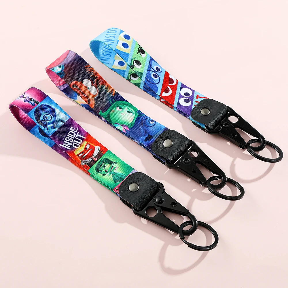 Disney Inside Out 2 ID Card Holder Neck Strap Pendant Cool Boys Girl Door Badge Holder Lanyards Keychain Students Card Hang Rope