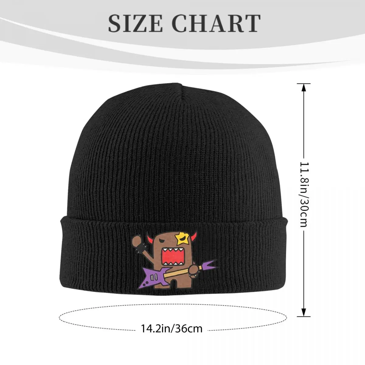 Domo Kun Rocker Knit Hat Beanies Winter Hats Warm Acrylic Street Cap Men Women