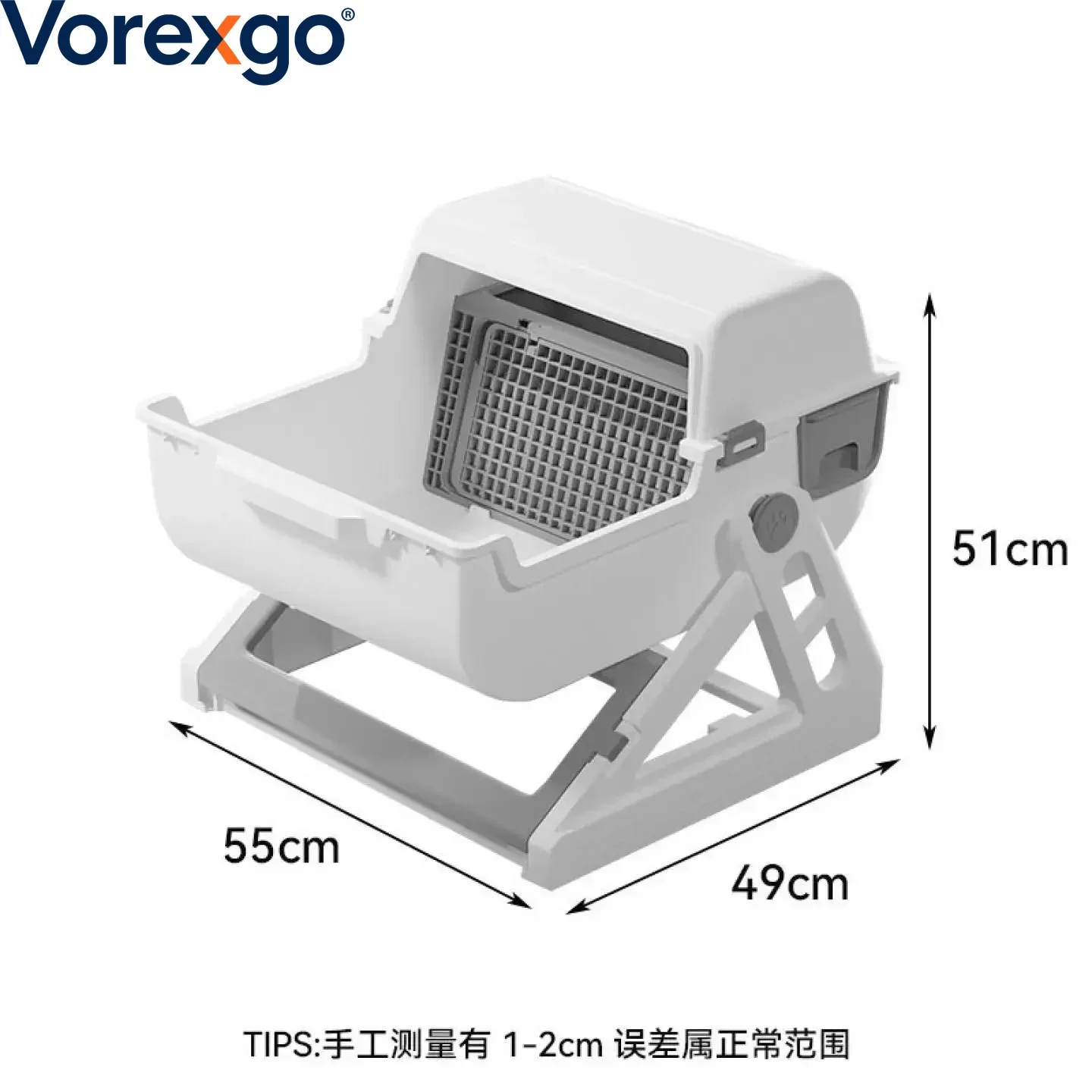 New semi-automatic tipping bucket rotary cleaning cat litter box large open pet toilet cat toilet