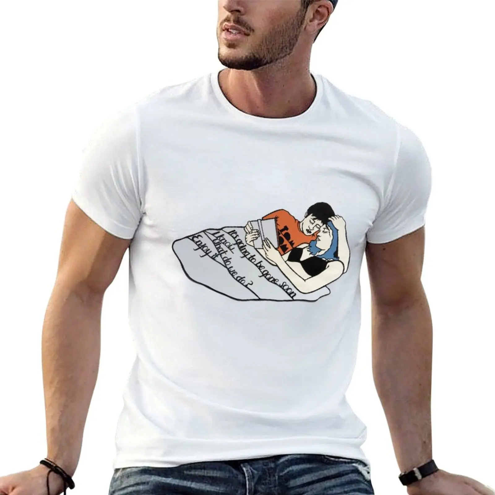 

Eternal Sunshine of the Spotless Mind Jim Carrey Kate Winslet Drawing T-Shirt man tshirt t shirts for man pack cotton T-Shirt
