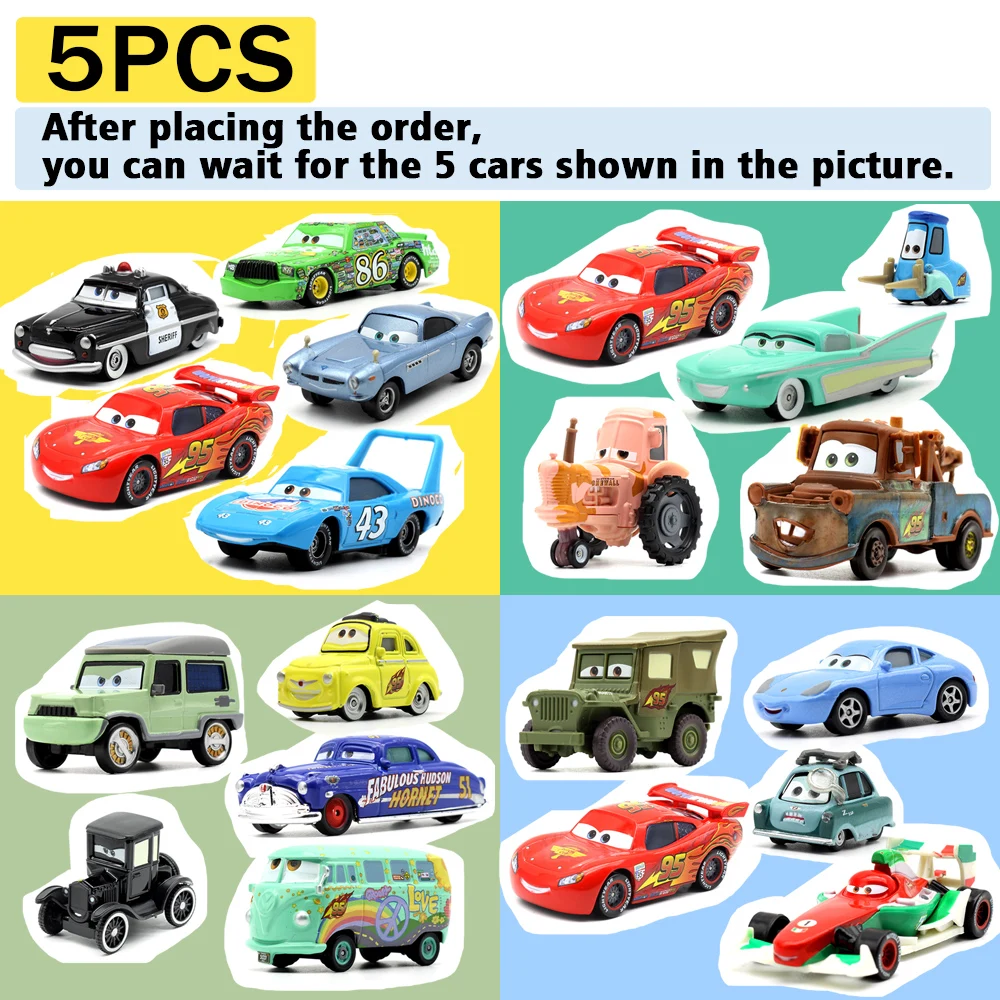 Voitures Disney Pixar voitures foudre McQueen Mater Jackson tempête le roi Mater 1:55 alliage métallique voiture jouet modèle jouets enfants cadeaux