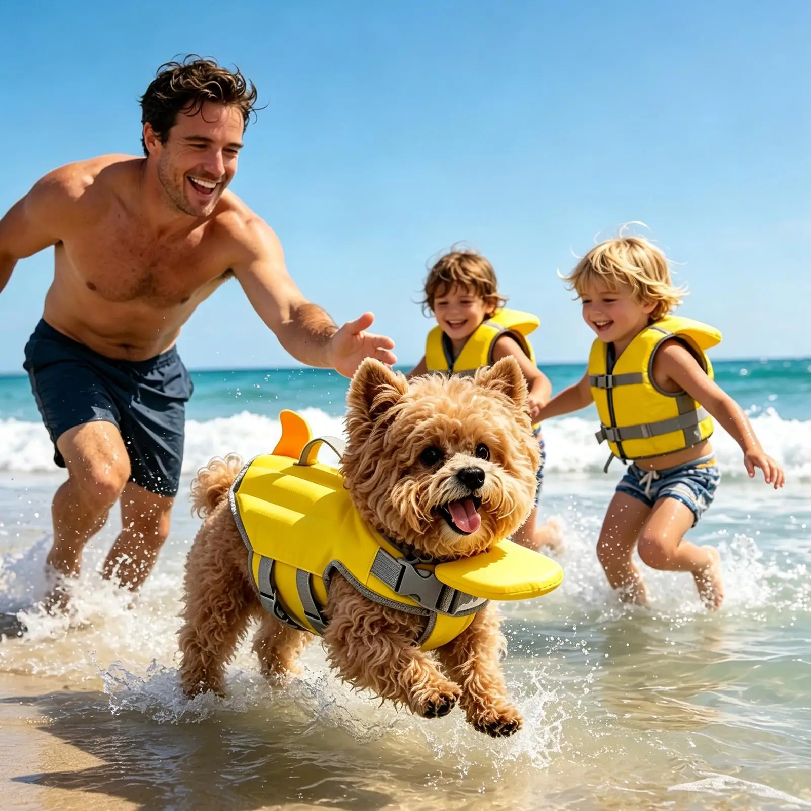 Hunde-Schwimmweste Reflektierend Verstellbare Haustier-Schwimmweste mit Verbessertem Auftrieb Sicherheits-Schwimmbekleidung mit Rettungsgriff für Hunde – Detail 9