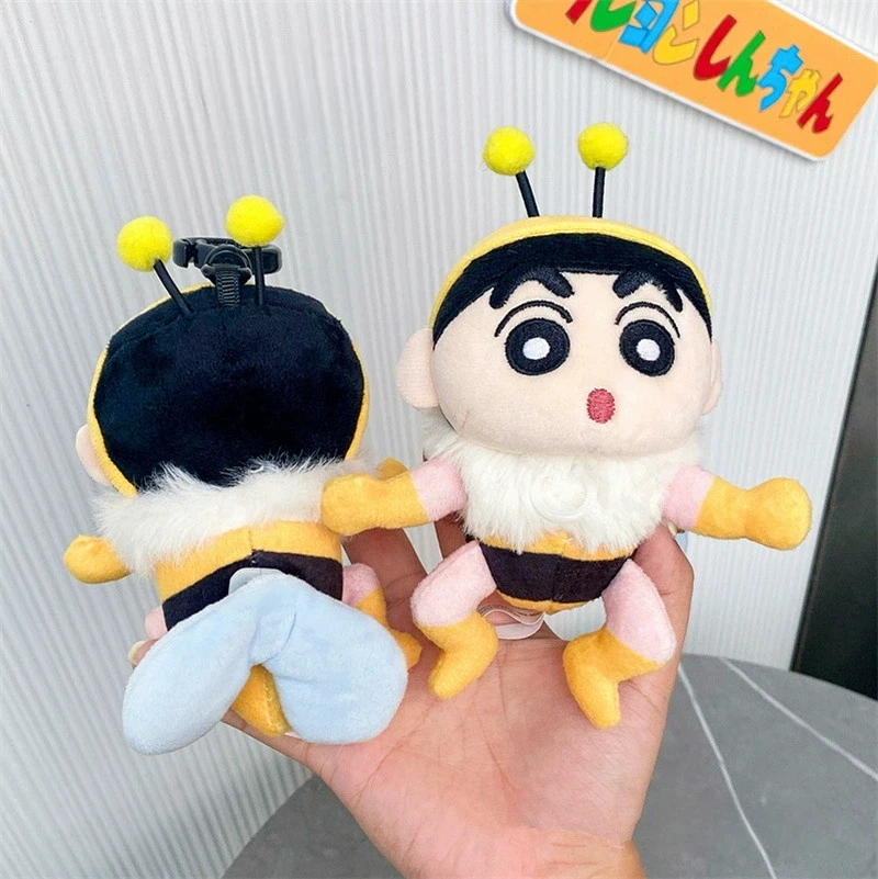 الكرتون أنيمي تلوين شين تشان ليتل النحل أفخم قلادة المدرسية قلادة سحب أجنحتي تهتز ألعاب من نسيج مخملي المفاتيح هدية #3