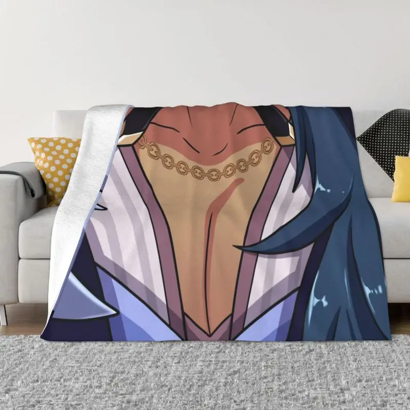 Kaeya Tiddies Blanket Soft Flannel Fleece Warm Anime Game Gaming Genshin Impact Throw Blankets for Home Bed Sofa Bedspreads 1