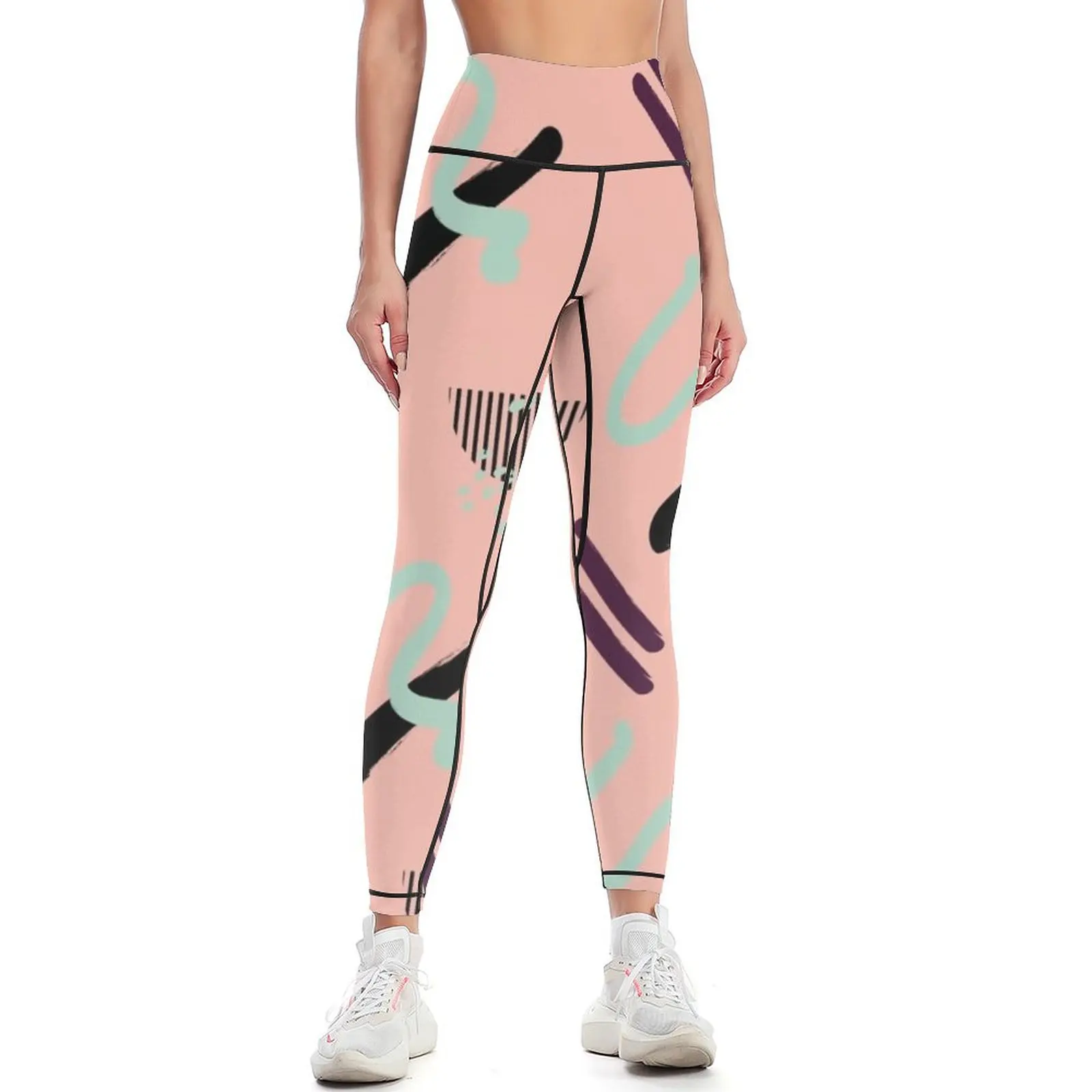 Peach splash Leggings for girls Sports pants for sports for gym Legging sexy woman Womens Leggings