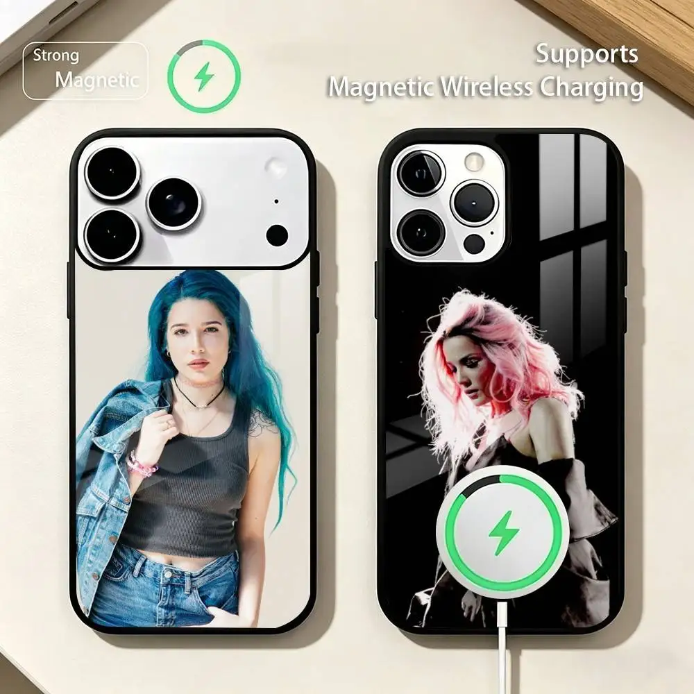 

B-Badlands Singer H-Halsey Phone Case For iPhone17,16,15,14,13,12,11 Plus,Pro Supports Magnetic Wireless Charging