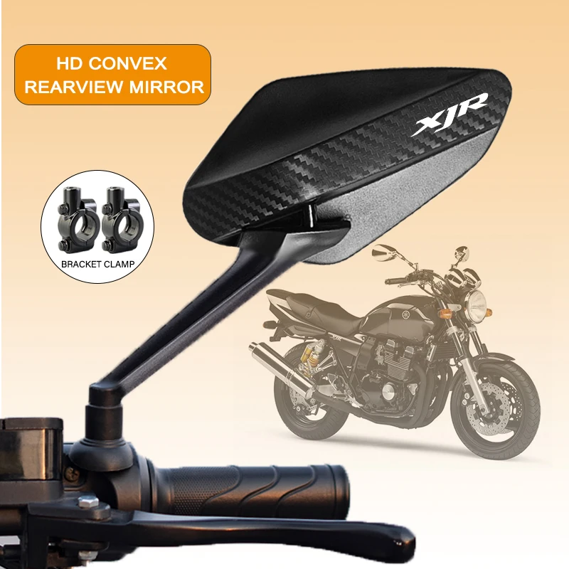 

Зеркало заднего вида из углеродного волокна, регулируемые выпуклые зеркала для мотоцикла, 8 мм для YAMAHA XJ6 XJ6F XJ6N XJR300 XJR1300 XJR1200, аксессуары