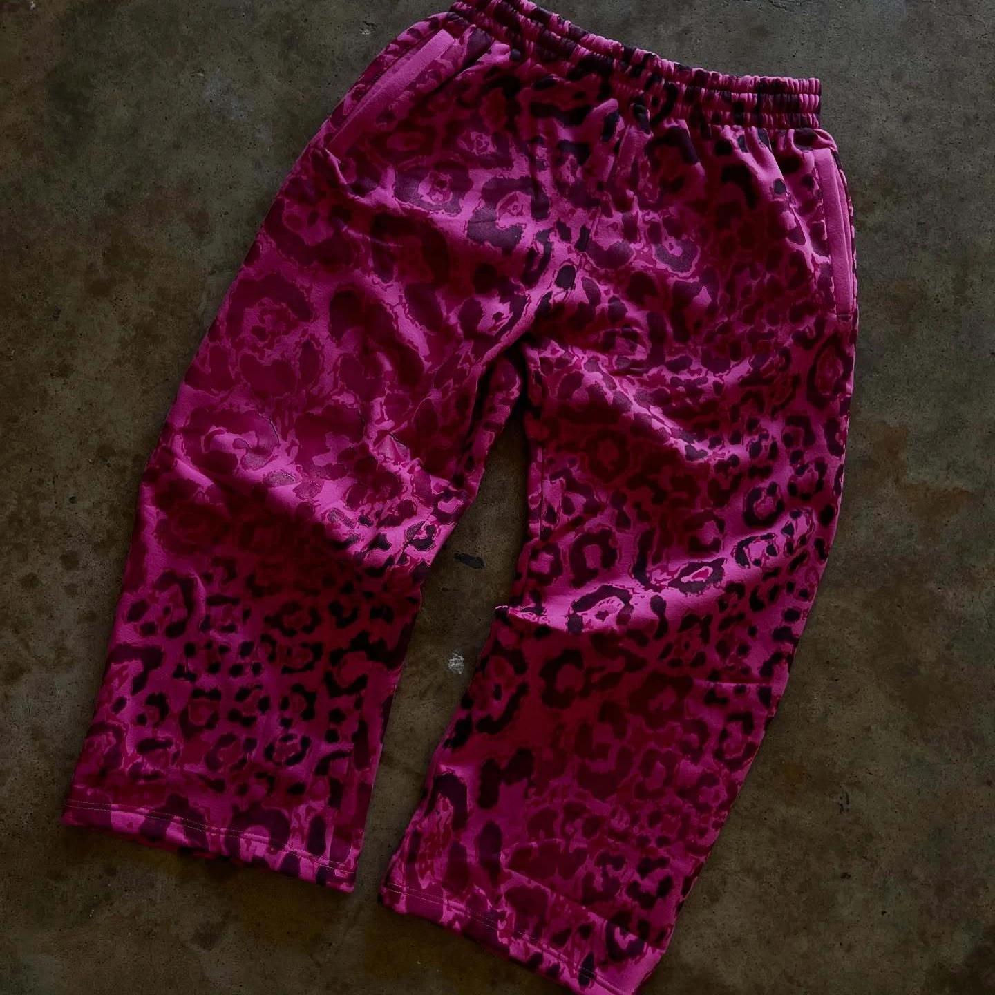 Zip Cropped Hoodie Matching Set Wide Leg Sweatpants Full Leopard Print Y2K Street Outfit For Girls Daily Layered Wear image 5
