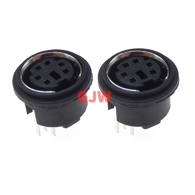 2PCS 6Pin 8Pin Mini DIN Female Socket Adapter 6 8Poles PS2 Circular DIN Jack Terminal PCB Chassis PC Computer Connect Connector