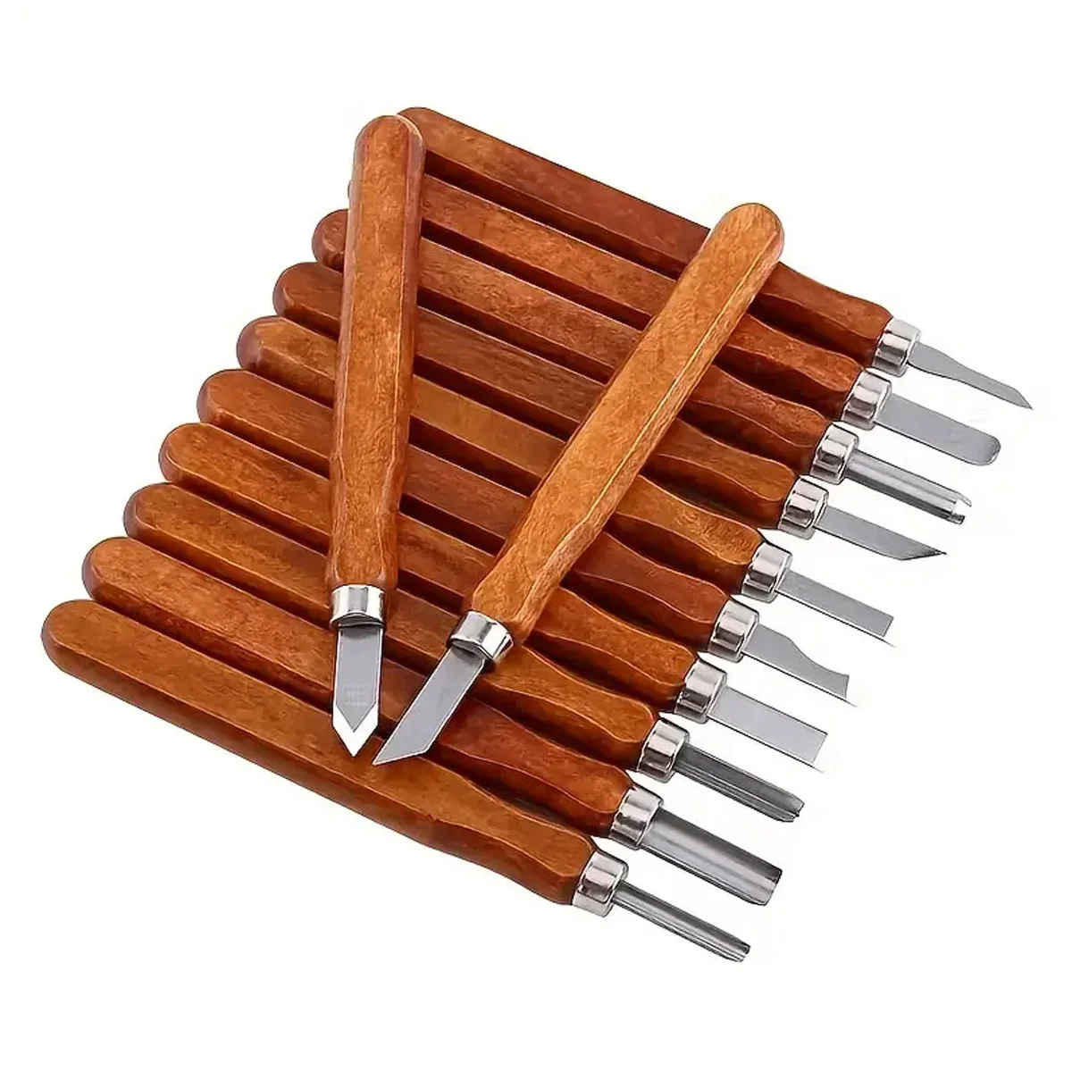 12pcs/set Wood Handle Wood Carving Chisel Scalpel Tools Set Cutter Wood Carving Knife Set Hand Tool Kit