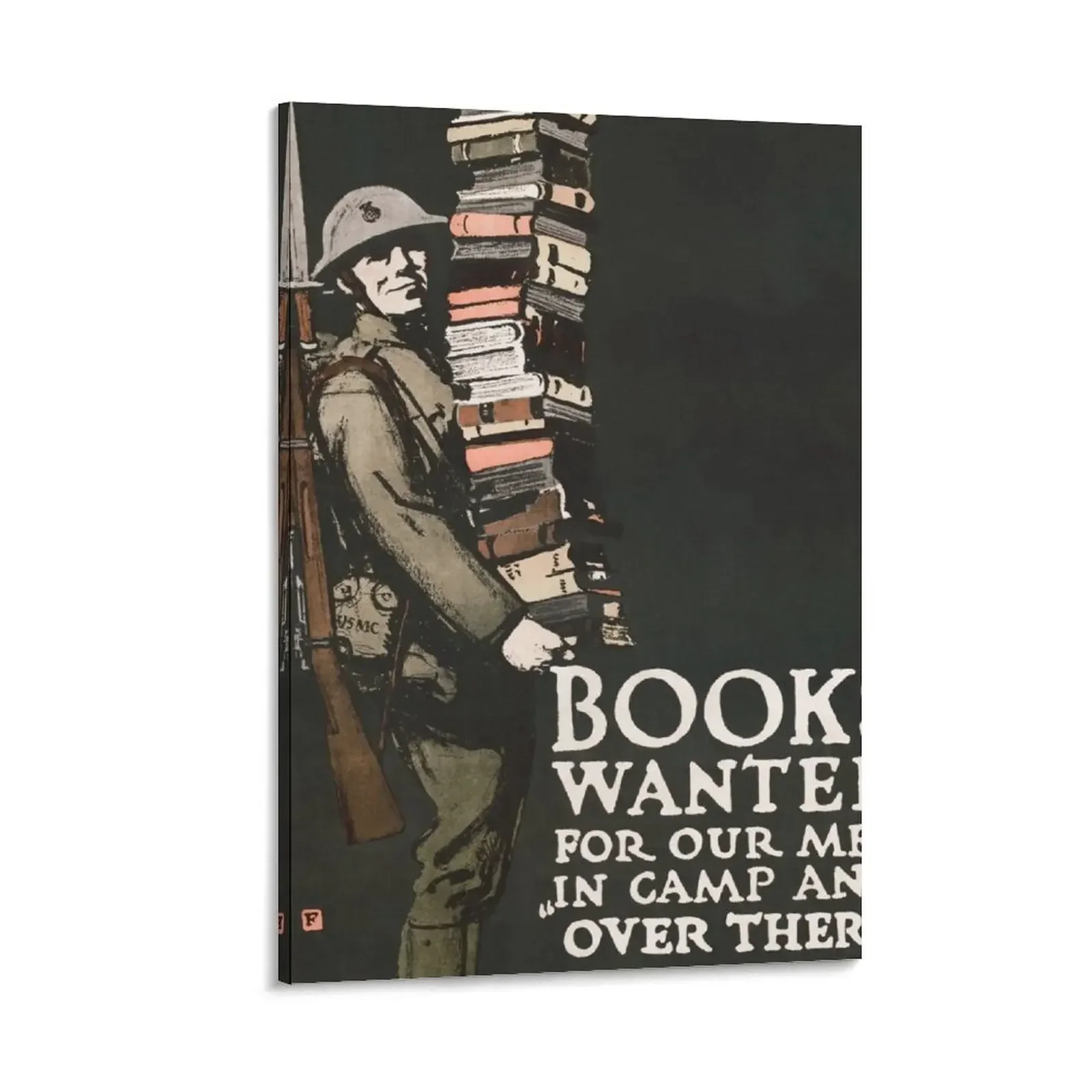 

Books Wanted For Our Men In Camp - WW1 Book Drive For Soldiers Canvas Painting art anime posters home decor interior
