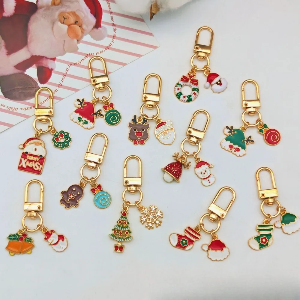 Christmas Themed Keychain Series  Adorable Christmas Tree and Santa Keychain AirPods Bag Accessory Pendant Gift