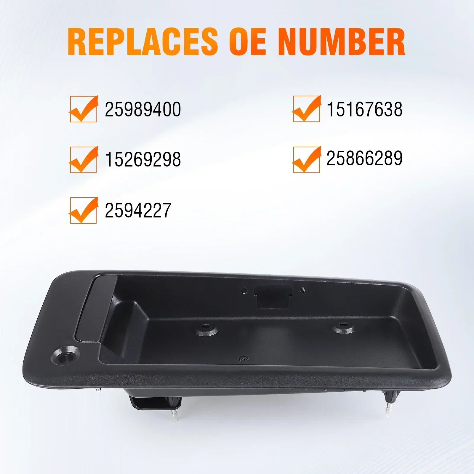 For Chevrolet GMC VanTailgate Handle 15269298 GM1820106 Rear Right Cargo Door Handle with License Plate Bracket 15269298