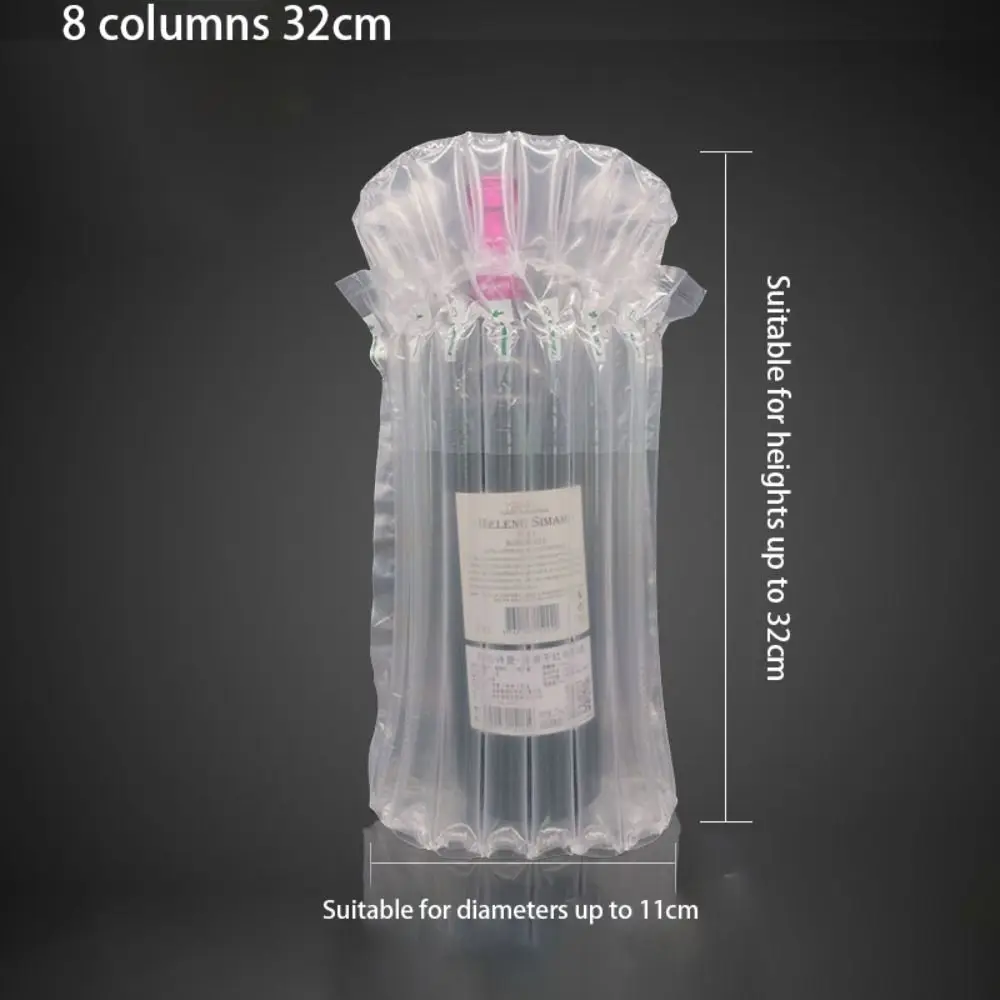 10Pcs/Set Wine Bottle Protector Bubble Bags Roll Film Protection Beer Glass Bottles Inflatable Packaging Bag Air Column Buffer