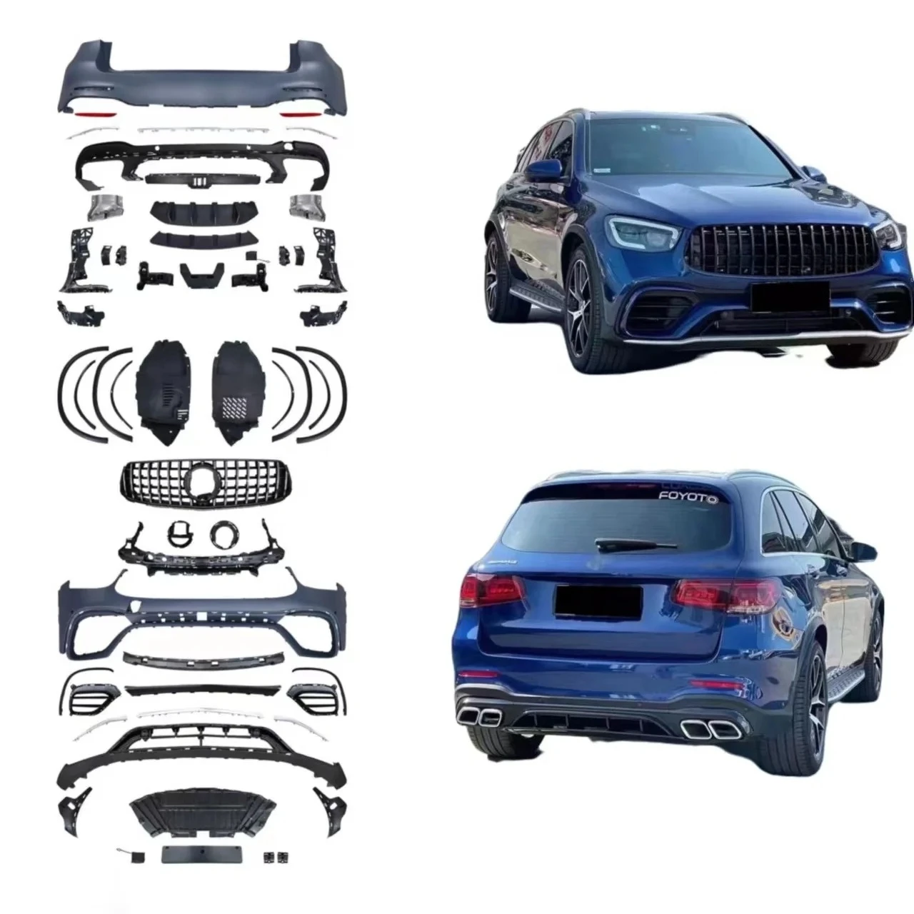 

Высококачественный комплект кузова для Mercedes Benz GLC Class X253 2020-2022, изменение на GLC63 AMG