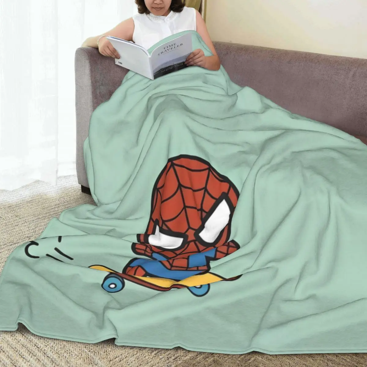 Spider Man Miniso Blanket Quality Warm Soft Bedding Throws Winter Decorative Outdoor Funny Bedspread