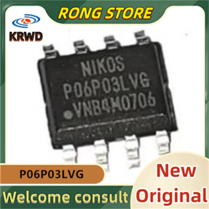 P06P03LVG original novo, 50 PCes, SOP8