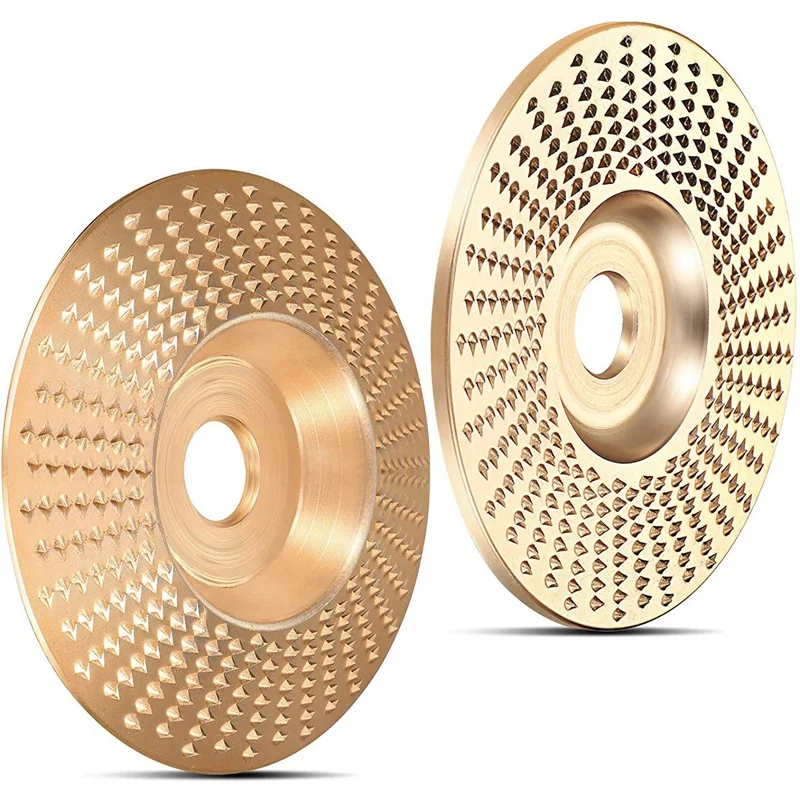 

2Pcs Grinding Wheel 5/8 Inch Drilled Woodcarving Discs, Including Flat And Inclined Grinding Discs, For Wood Trimming