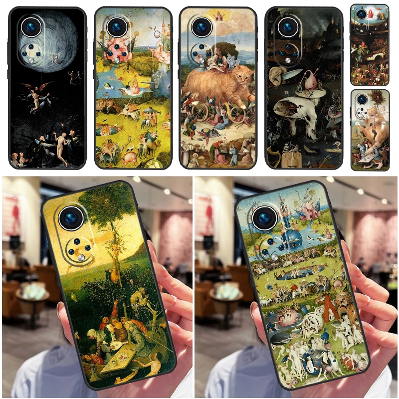 Hieronymus Bosch Art Case For Honor 50 70 80 X7 X8 X9 Cover For Huawei Nova 5T P20 P30 P40 Lite P50 Mate 50 Pro