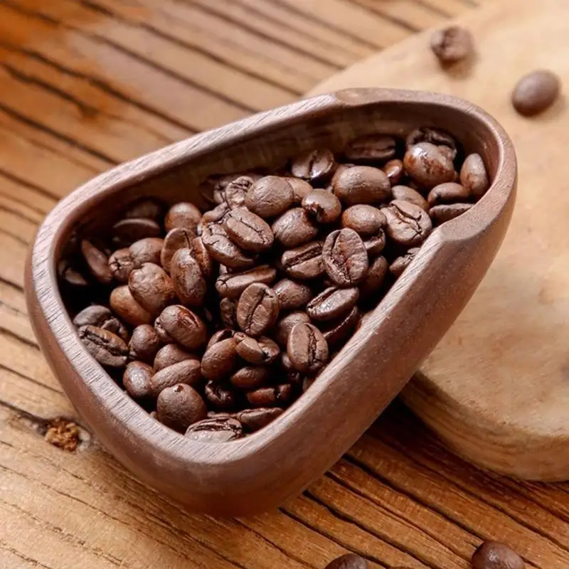 A0nc الخشب القهوة حبة القهوة صينية القهوة ترجيح أداة قياس خشب الخشب لتناول القهوة