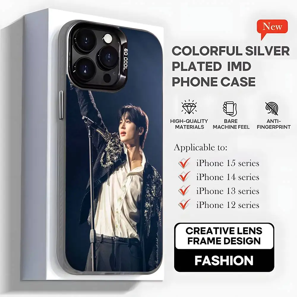 حافظة هاتف l-lovely Runner لهاتف iPhone 16,15,14,13,12,11,Mini,Pro,MAX,plus,غطاء أسود غير لامع مقاوم للصدمات