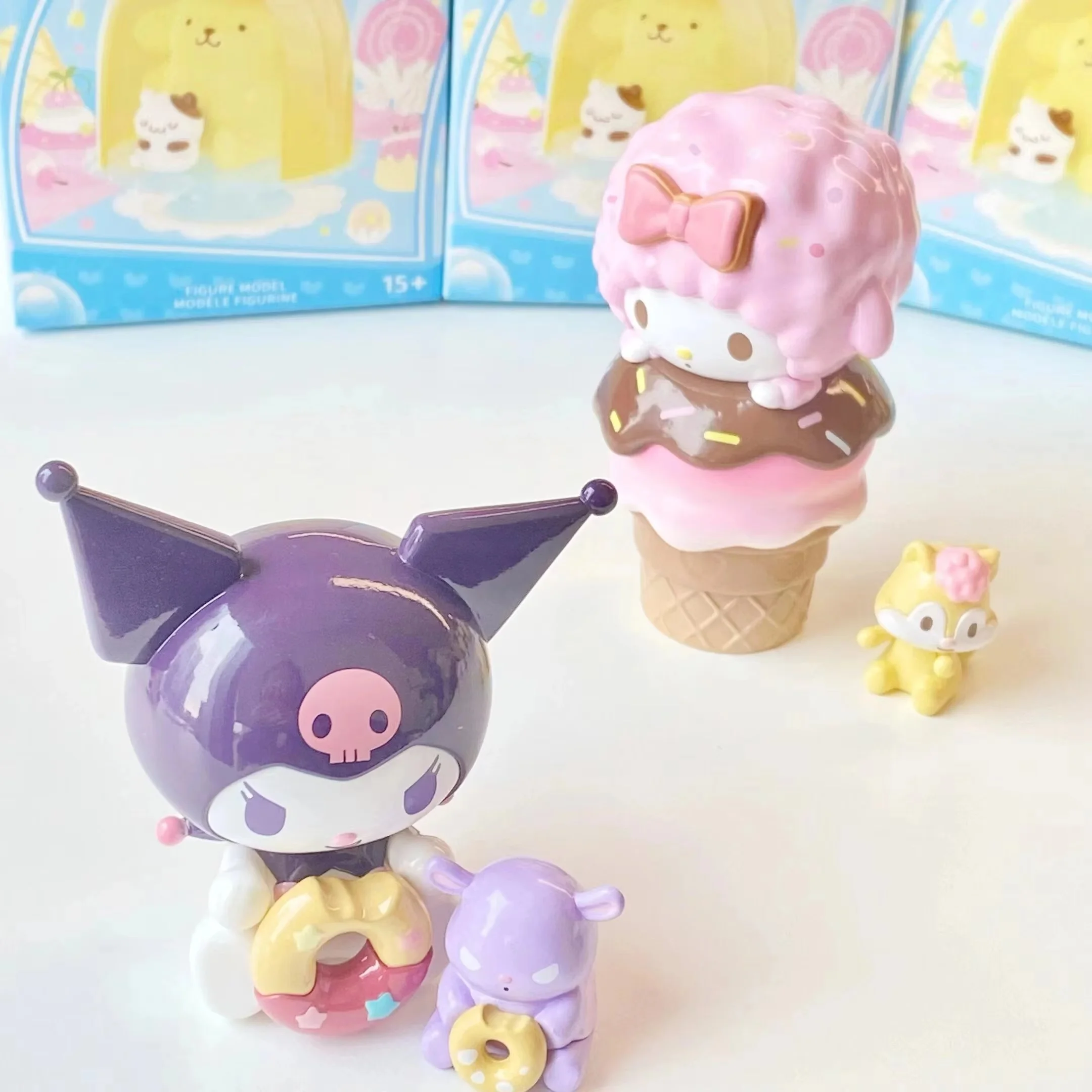 Miniso X Sanrio аниме слепая коробка красочная еда забавная серия Cinnamoroll My Melody Pochacco Pompom Purin загадочная фигурка игрушки