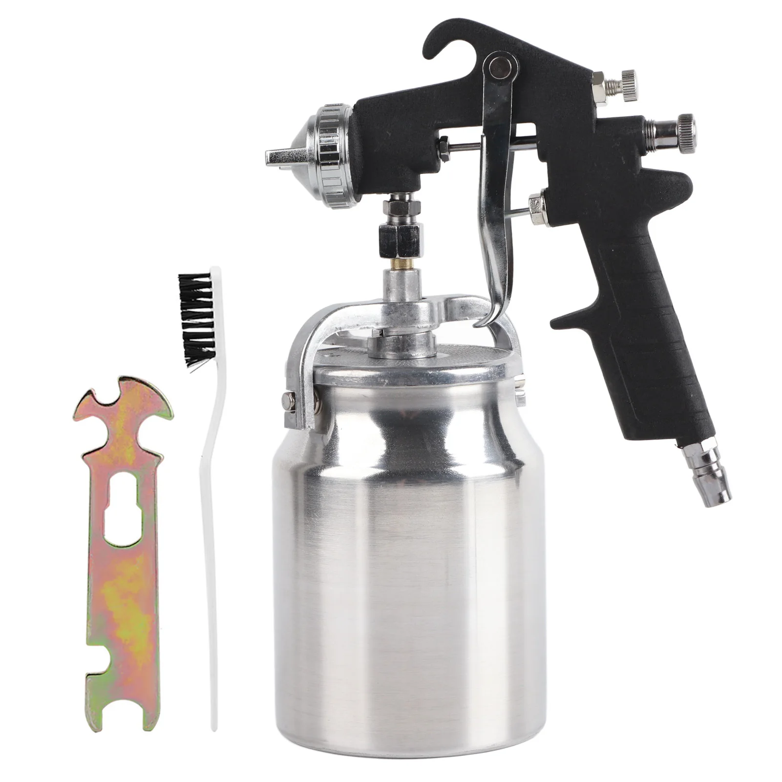 Pistola pneumática com copo, Pistola de pulverização pneumática, Pulverizador de pintura automotiva, Lower Pot, PQ- 2 Air, 2.0mm