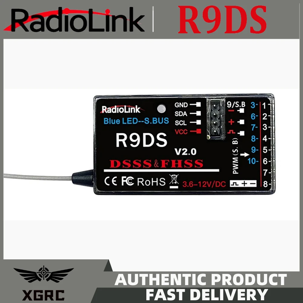 

RadioLink R9DS 2,4G 9CH DSSS & приемник FHSS для RadioLink AT9 AT10 передатчик RC Multirotor поддержка для телефона