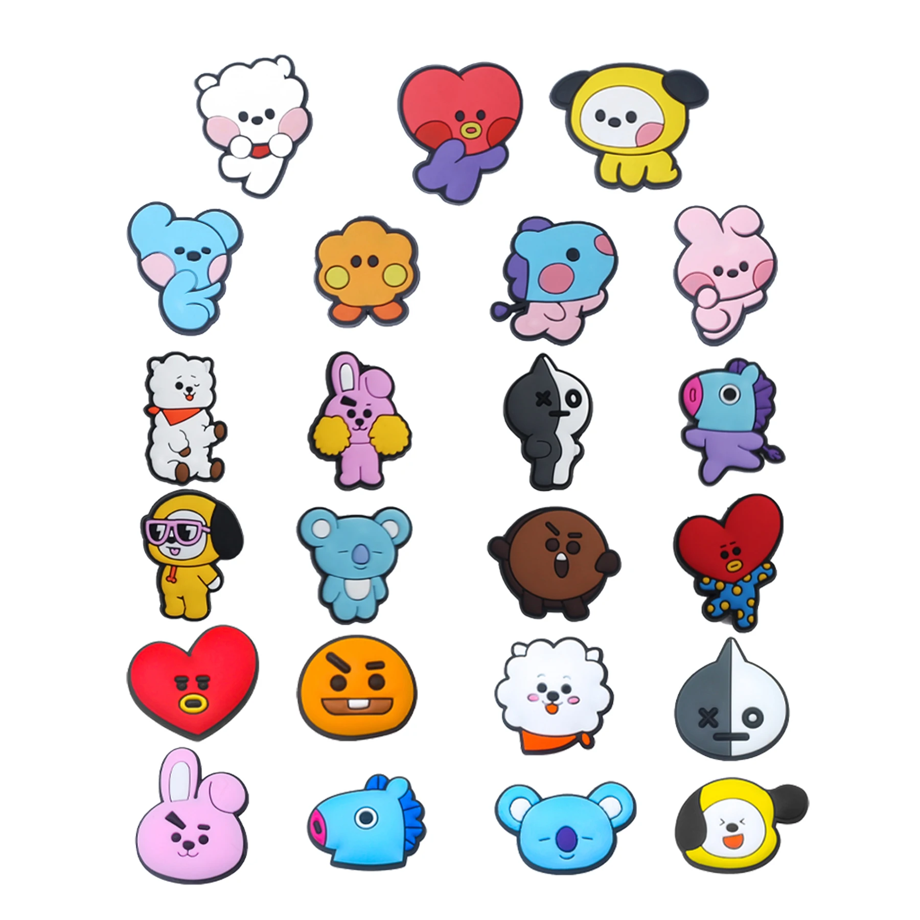 Mix 30-200pcs Pop Cartoon Shoe Charm PVC DiY for Shoe Accessories Dreations for Sandals Sneaker Classic Clog Kids X-mas Gifts
