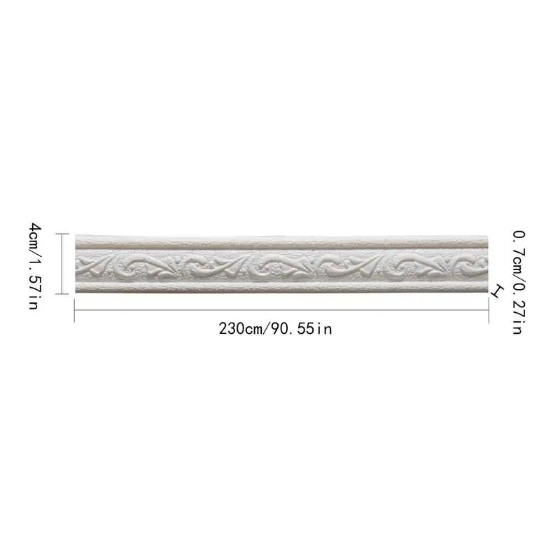 3D Wall Trim Line Waterproof Wall Edging Strip Wallpaper Baseboard Waist Line Self-Adhesive Skirting Line For Living Room Decor