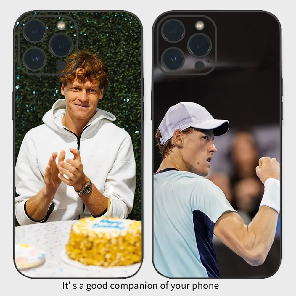 

Tennis Stars J-Jannik S-Sinner Phone Case For iPhone15 14 13 12 Mini 11 Pro XS Max X XR SE5 6 7 8 Plus Soft Silicone Cover