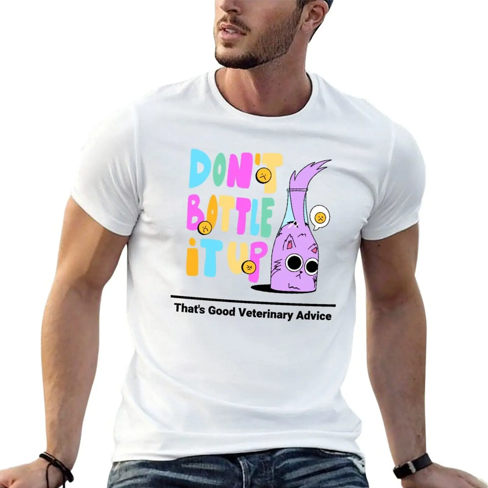 Buena muesta de consejos veterinarios: No lo envases en frasco. DILE A TU AMIGO CÓMO LO SABES. Frases divertidas de veterinarios y veterinarias geniales o una camiseta con un mensaje significativo sobre gatos.