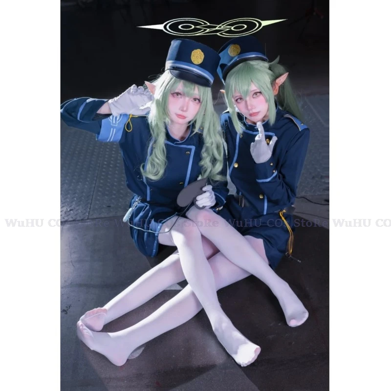 Game Blue Archive Railway Academy New Student Lovely Uniform Cosplay Costume Halo Wig Women Halloween Carnival Party Role Play