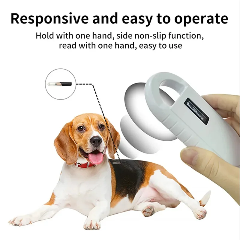 2X Handheld Digital ID Pet Chip Scanner für Haustier Hund und Katze Management 134,2 Khz Tier Chip RFID Reader PT160-TCES