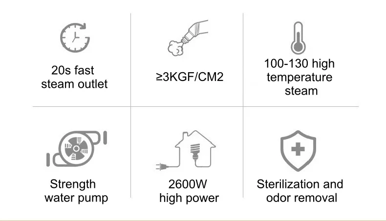 110 V/220 V tragbarer Hochtemperatur-Dampfreiniger für den Heimgebrauch – perfekt für die Küchenreinigung im grenzüberschreitenden E-Commerce 2600 W – Detail 2