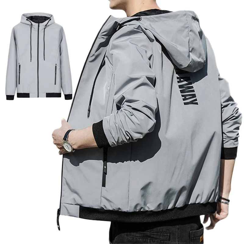 

2024 New Spring and Autumn Hooded Jacket For Men Fashionable Thin Outdoor Sports Casual High Quality Sports Jacket