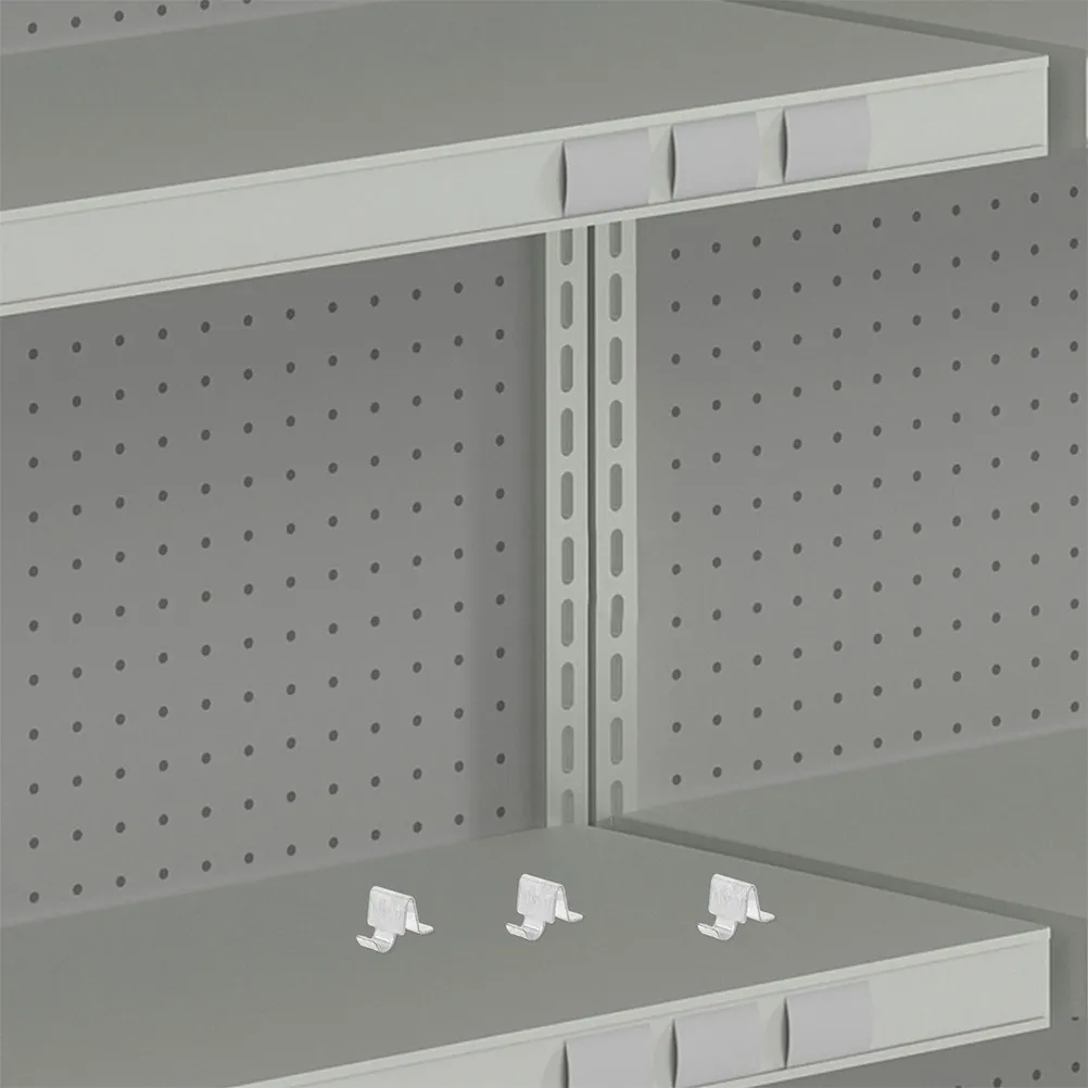 20pcs Cabinet Shelf Clips Metal Shelf Support Brackets Heavy Duty For Office Cabinet Wood Shelving Bookshelf Display Case view 4